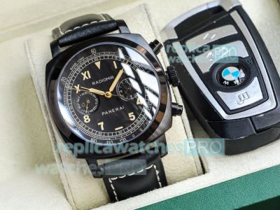 Swiss Grade Copy Panerai Radiomir Black Steel Watch 44mm